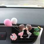 Creative Couple Decoration Car Air Outlet Perfume Clip Aromatherapy Air Conditioning Decoration Car Accessories Cute Decoration