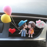 Creative Couple Decoration Car Air Outlet Perfume Clip Aromatherapy Air Conditioning Decoration Car Accessories Cute Decoration