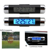 Car Digital Clock Temperature Display Electronic Clock Auto Electronic Clock Backlight LCD Thermometer In The Car Blue Led Clock