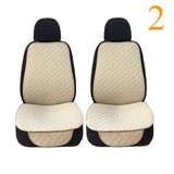 Flax Car Seat Cover Protector Linen Front Rear Back Automobile Protect Cushion Pad Mat Backrest for Auto Interior Truck SUV Van